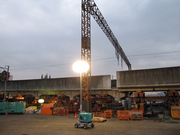 播但線高架切り替え工事につき